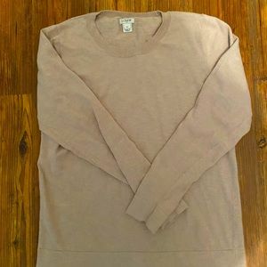J crew crew neck sweater in camel